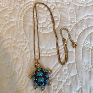 Betsey Johnson Turtle Long Pendant